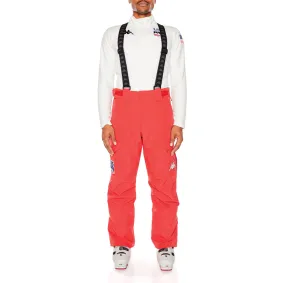 6Cento 622P US Full Zip Ski Pants - Red