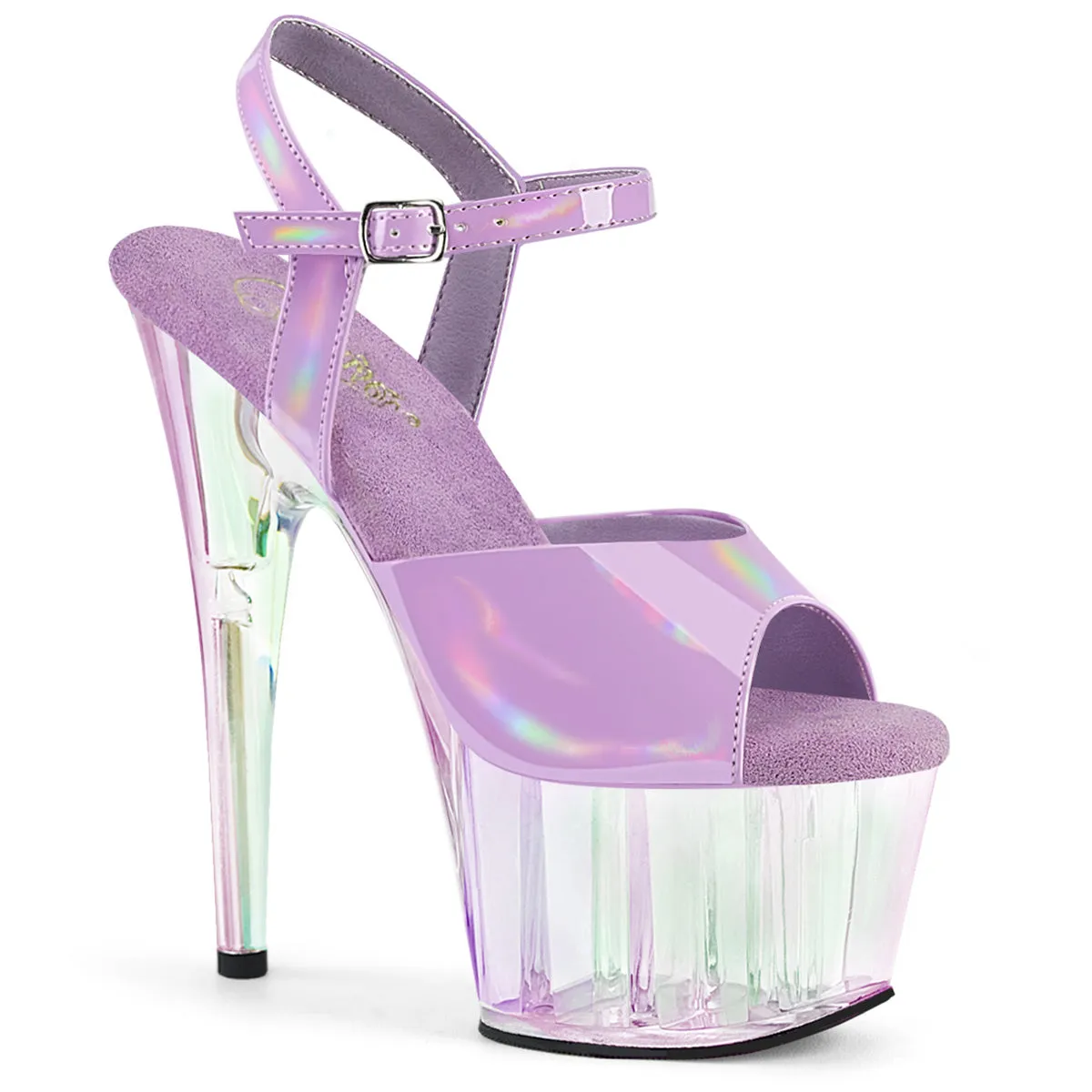 7 Inch Heel ADORE-709HT Lavender Holo