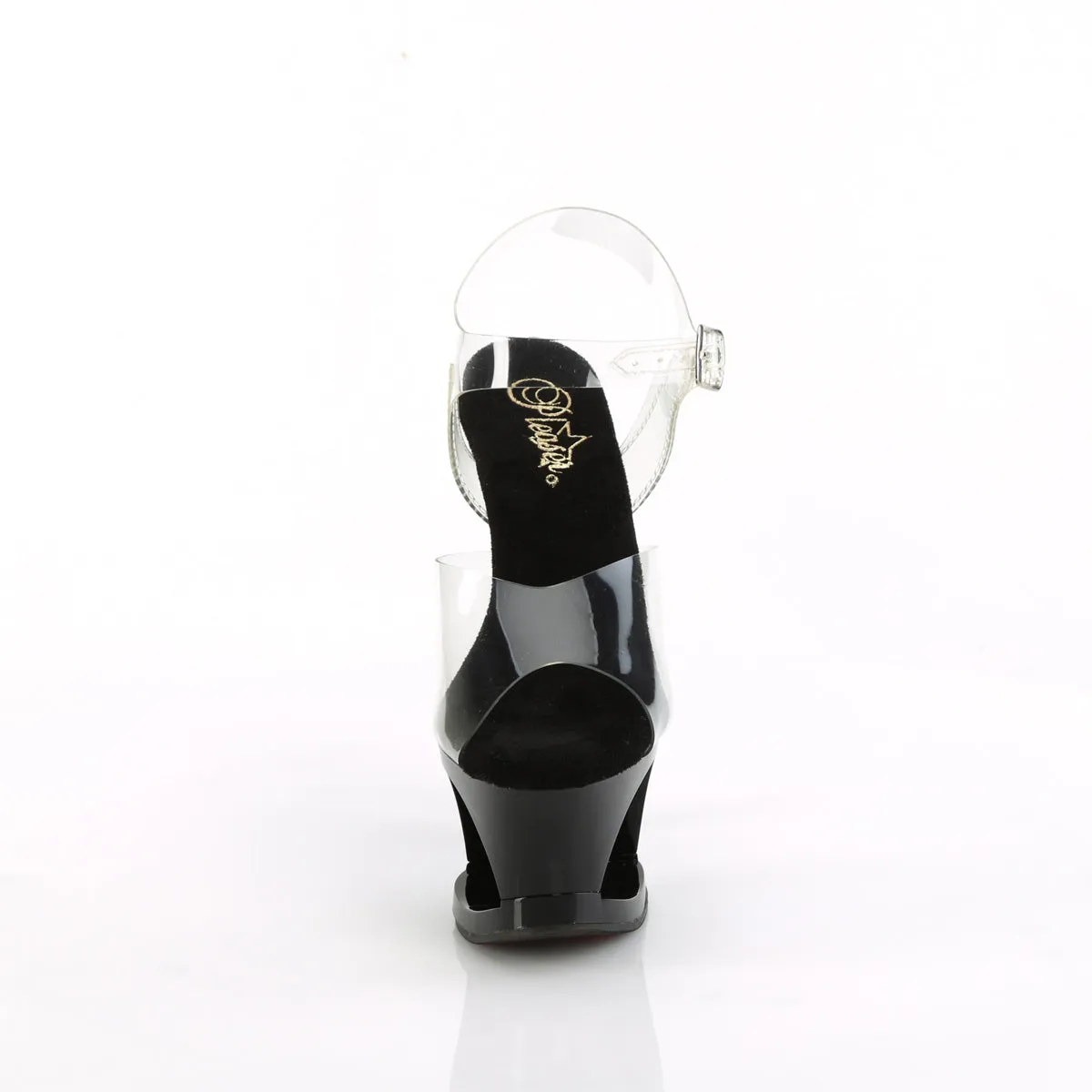 7 Inch Heel MOON-708DIA Clear Black