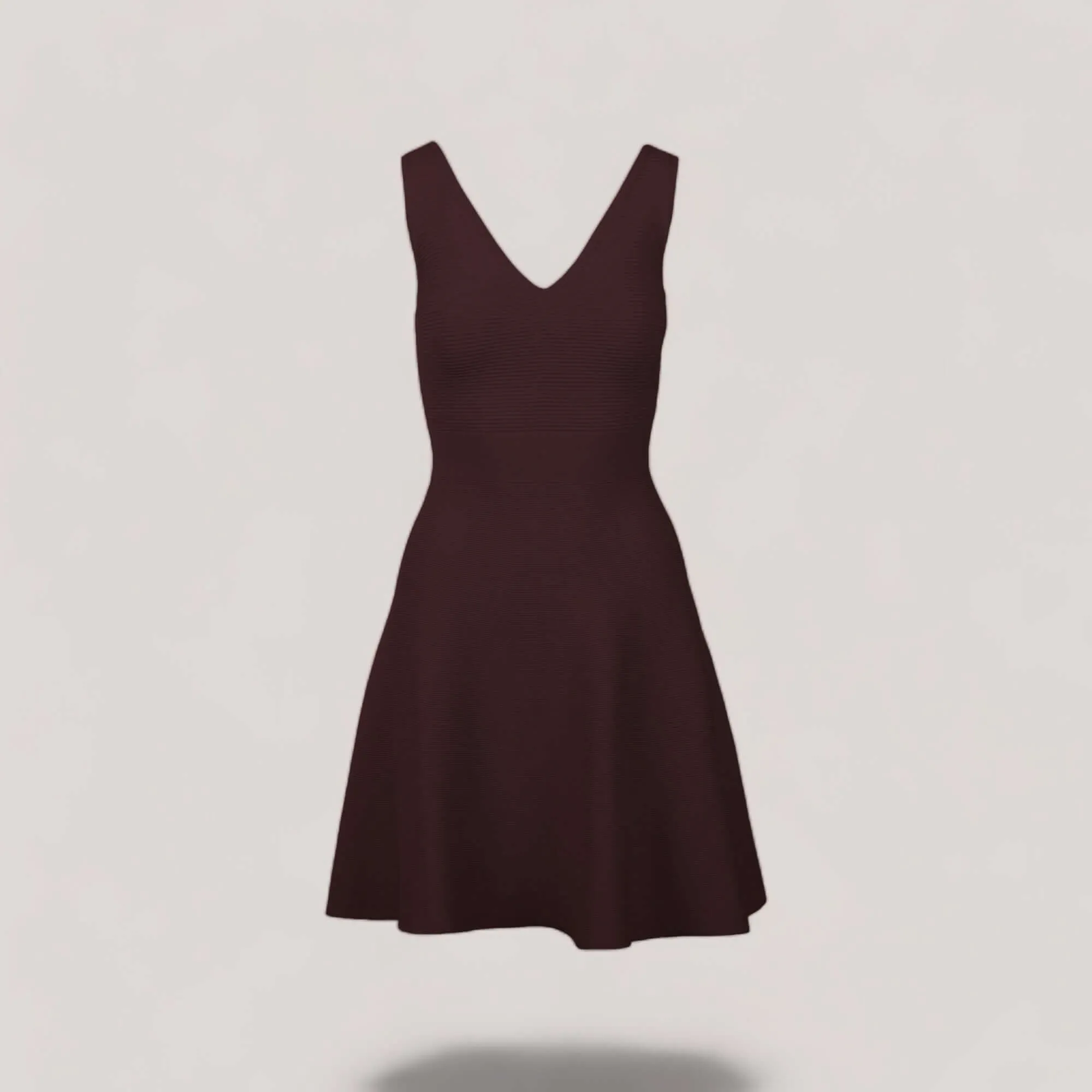 ALISA | Sleeveless V-Neck Flared Knit Dress