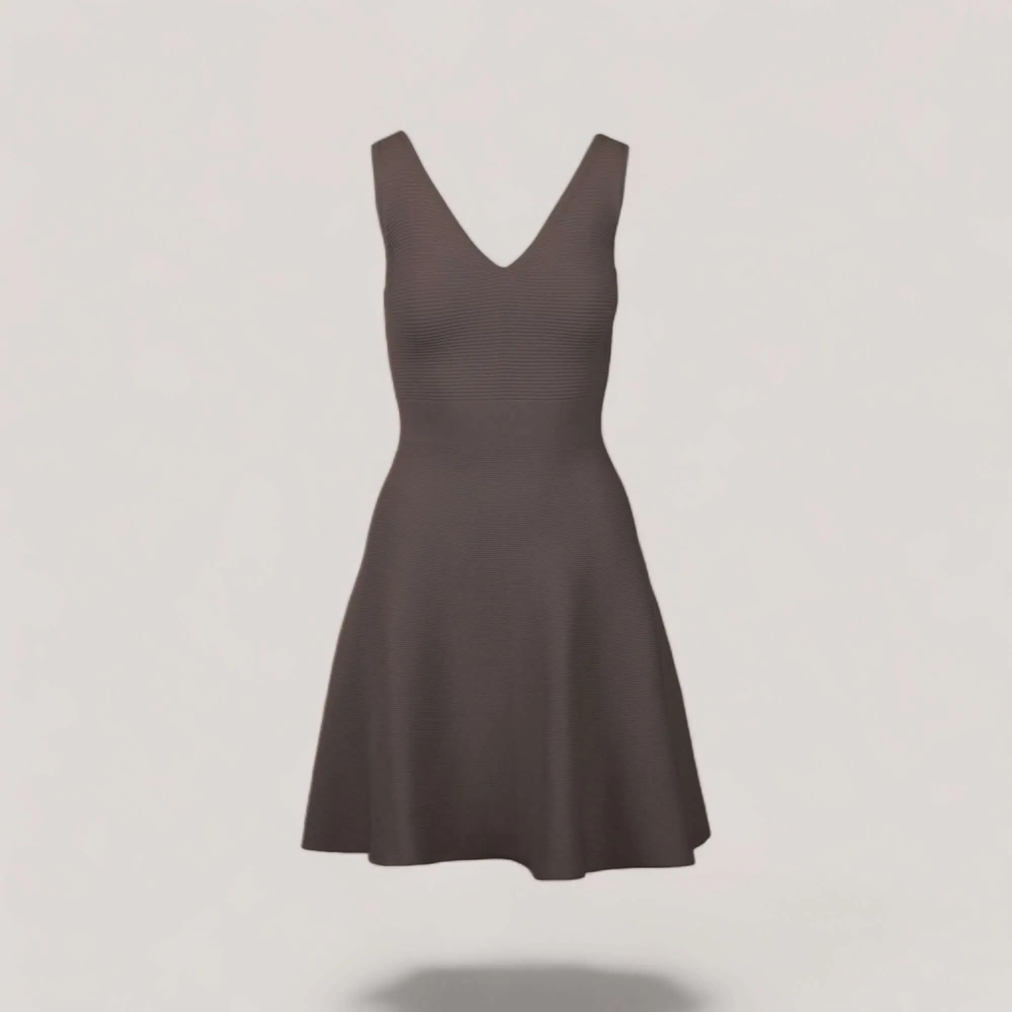 ALISA | Sleeveless V-Neck Flared Knit Dress