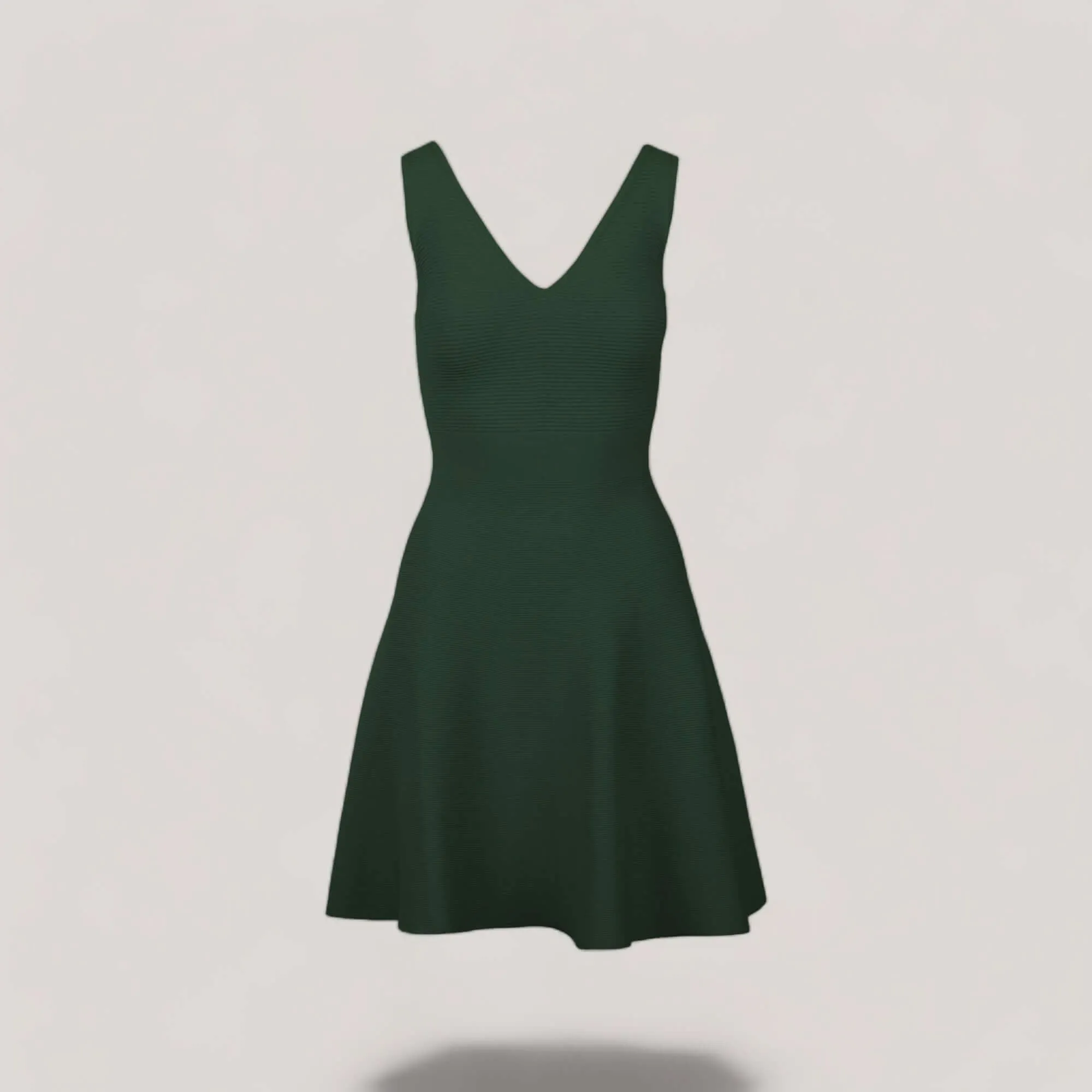 ALISA | Sleeveless V-Neck Flared Knit Dress