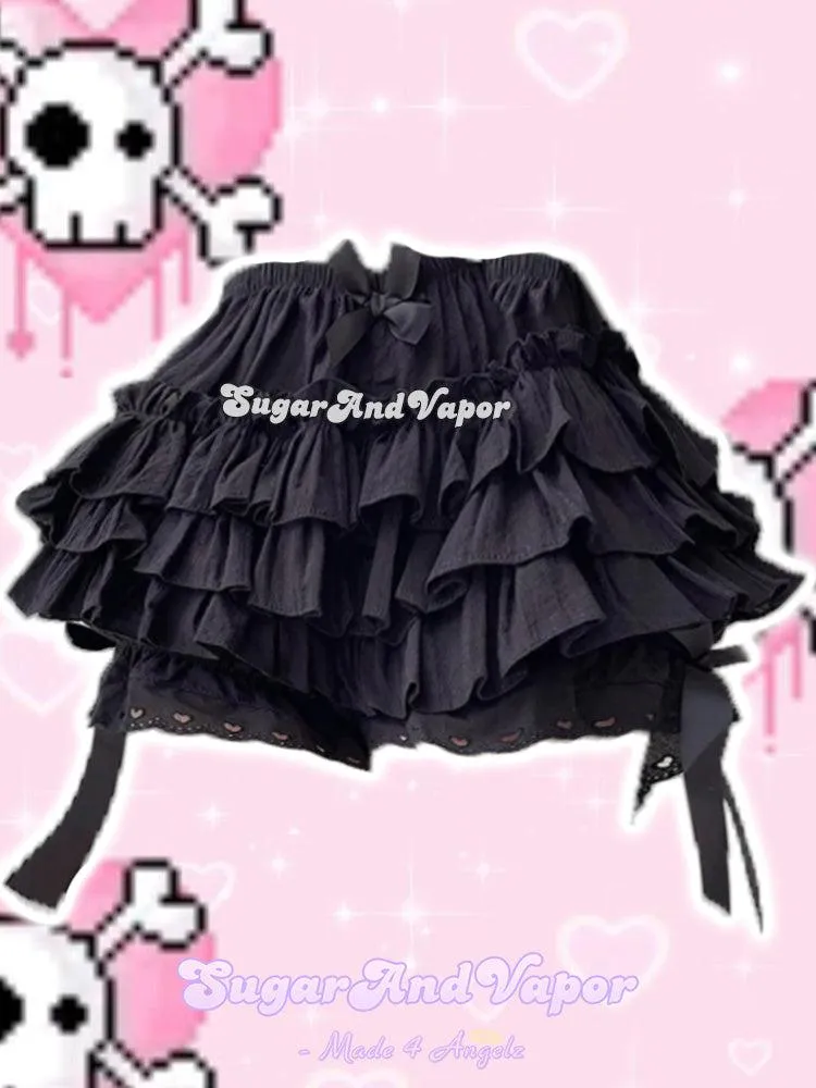 ANNA Lolita Flared Lace Mini Skirt (Skort)