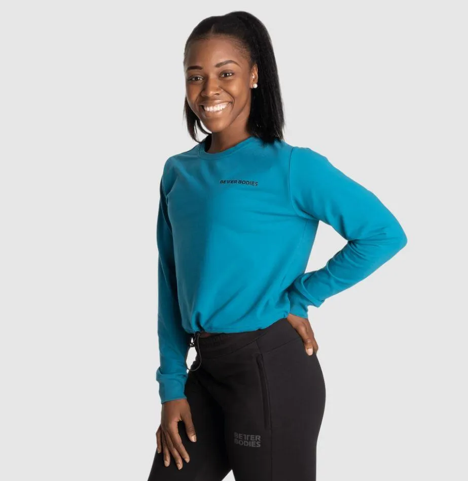 Better Bodies Empire Cropped Crew - Dark Turquoise