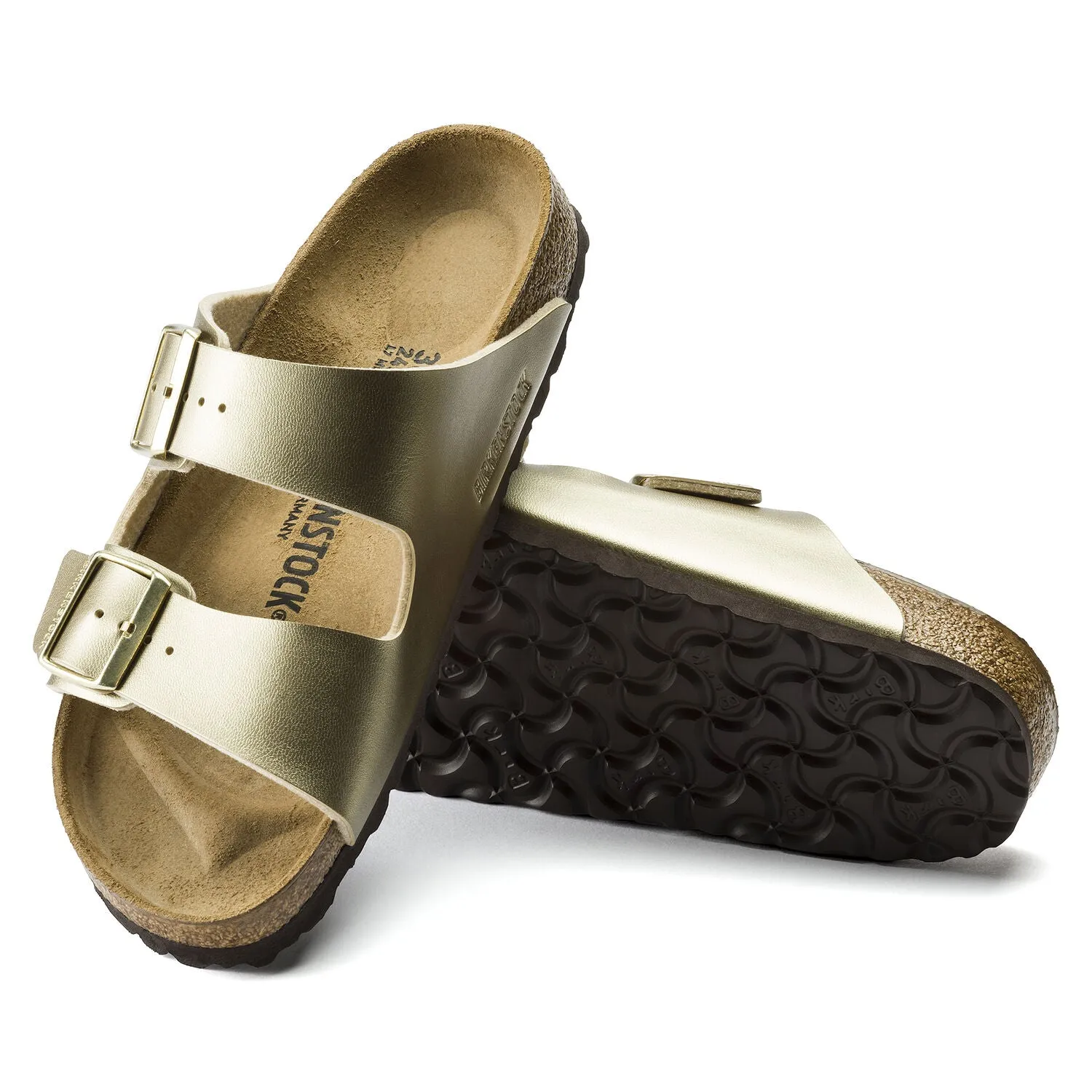 Birkenstock Arizona Birko-Flor Gold Sandals