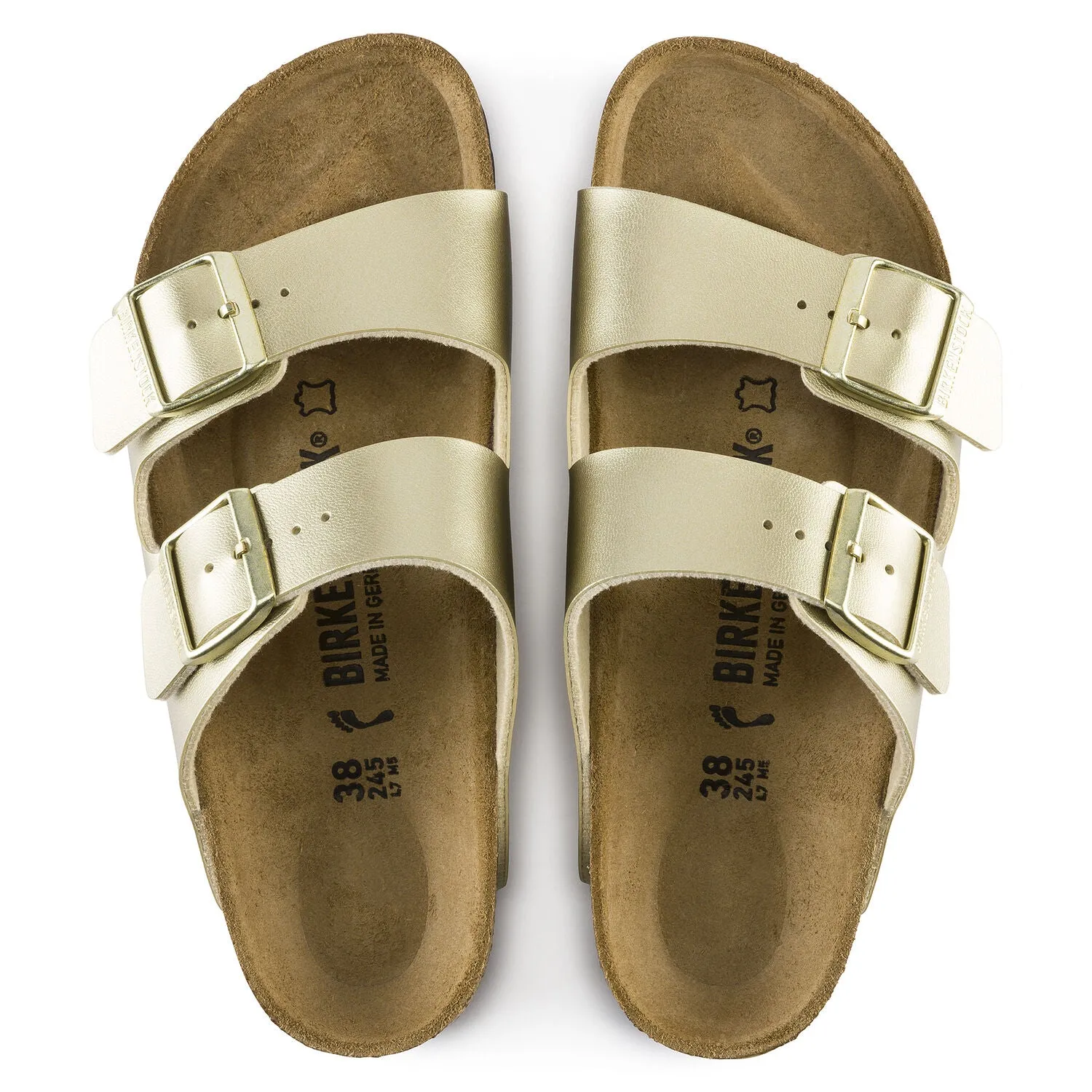 Birkenstock Arizona Birko-Flor Gold Sandals