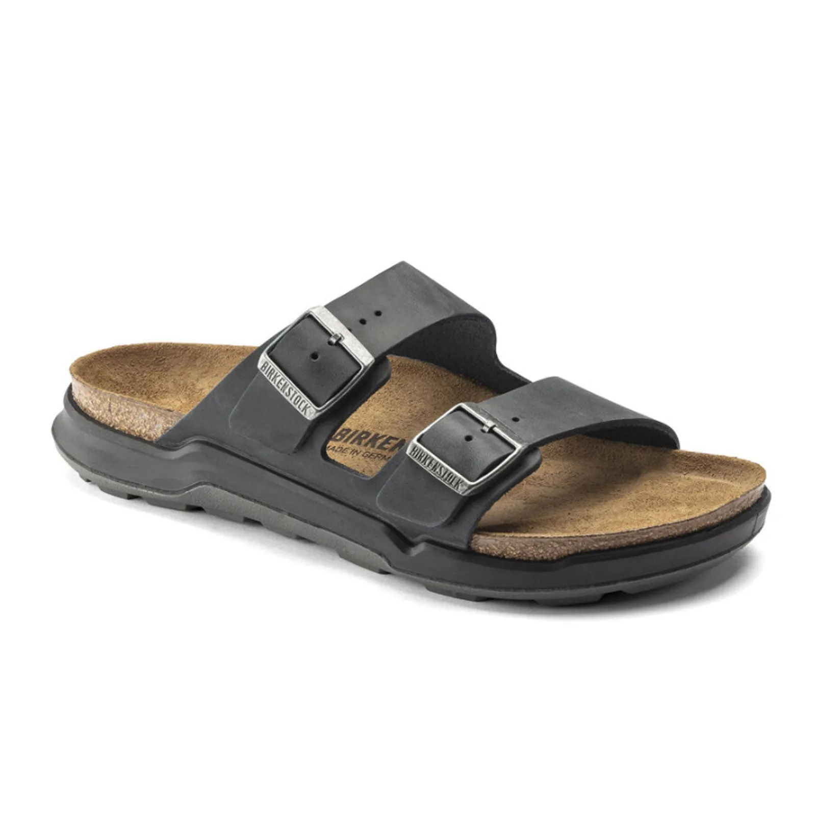 Birkenstock Arizona Crosstown Slide Sandal (Men) - Black Oiled Leather