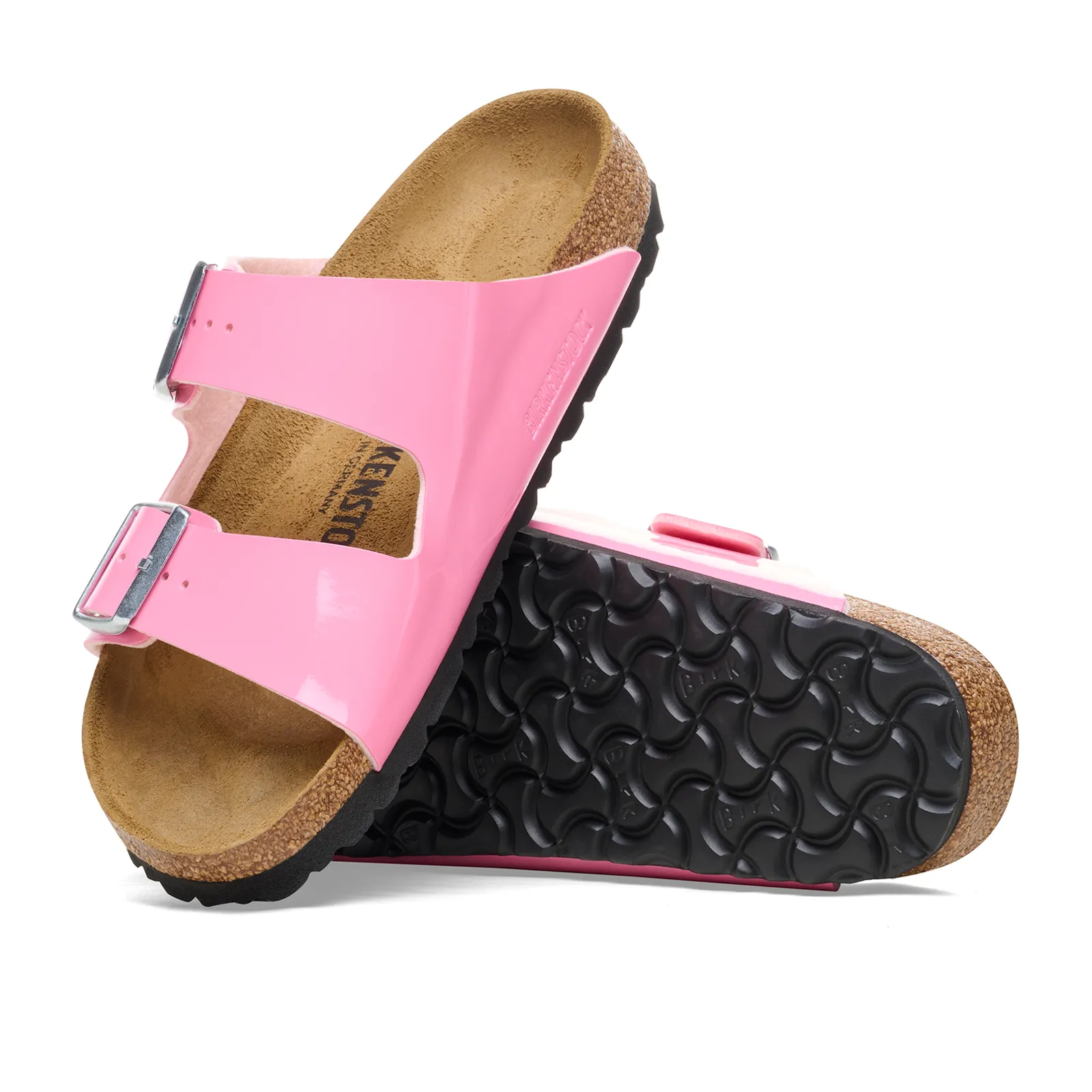 Birkenstock Arizona Narrow Sandal (Women) - Patent Candy Pink Birko-Flor