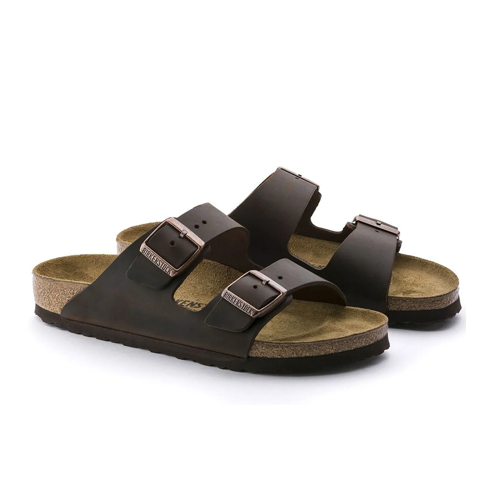 Birkenstock Arizona Narrow Slide Sandal (Unisex) - Habana Oiled Leather