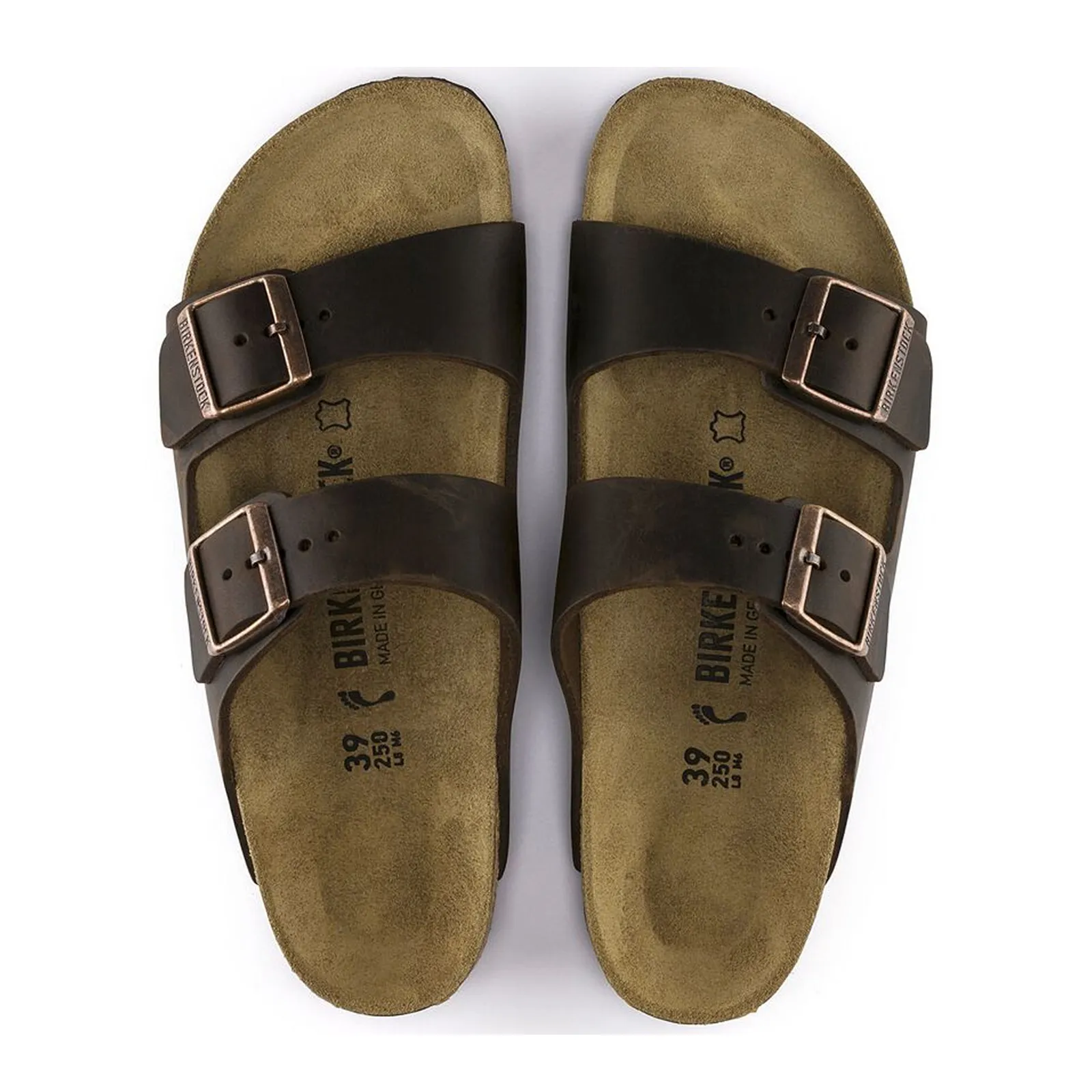 Birkenstock Arizona Narrow Slide Sandal (Unisex) - Habana Oiled Leather