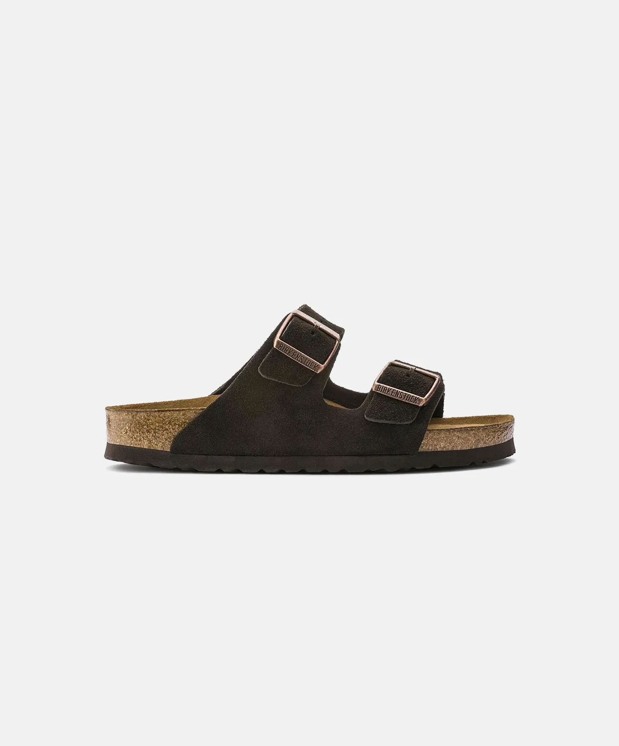 Birkenstock Arizona Suede Leather Mocha Soft Footbed Sandals