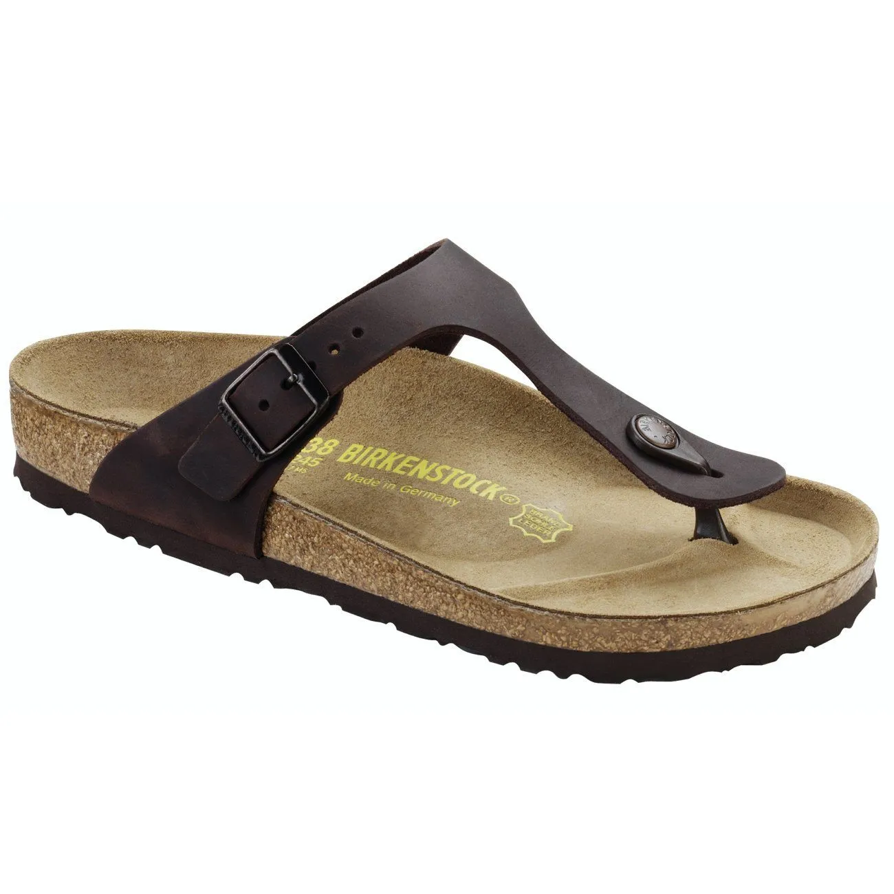 Birkenstock Classic, Gizeh, Regular Fit, Natural Leather, Habana