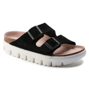 Birkenstock Women's Arizona Platform Suede Leather (Chunky Black Suede)