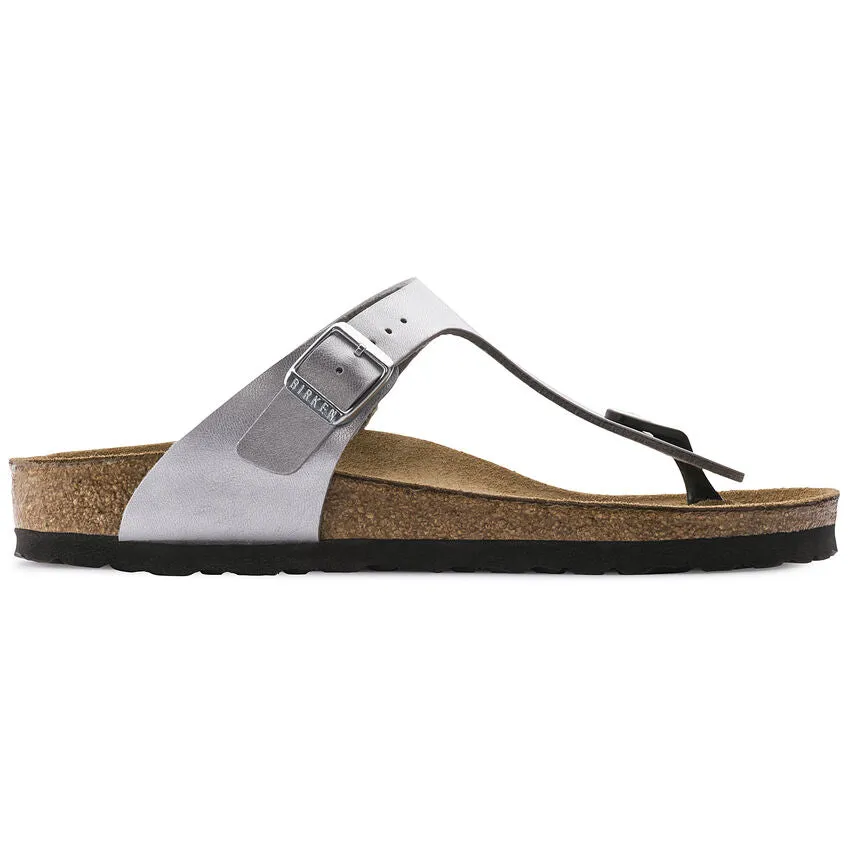 Birkenstock Women's Gizeh Birk-Flor (Silver - Regular fit)