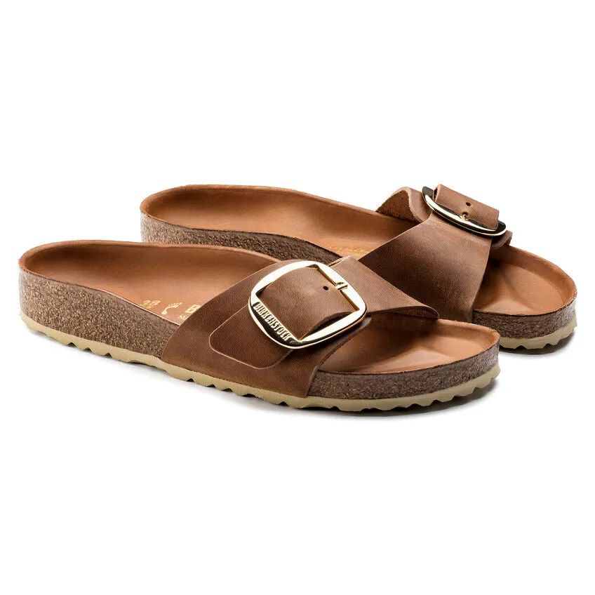 Birkenstock Women's Madrid Big Buckle Oiled Leather (Cognac)