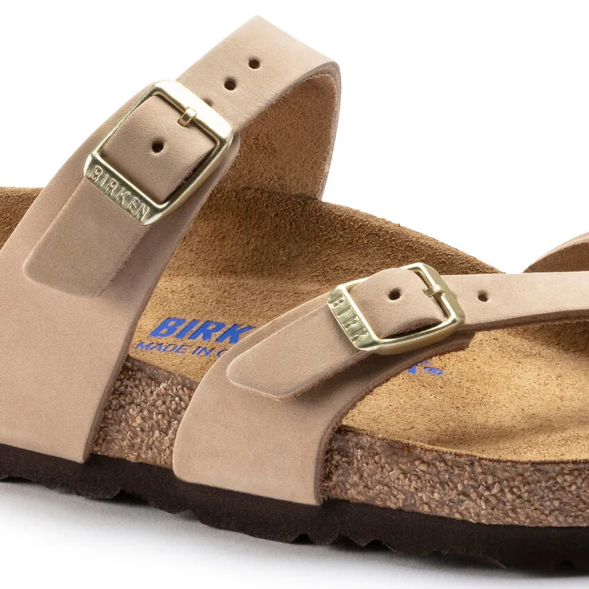 Birkenstock Women's Mayari Soft Footbed Nubuck Leather (Sandcastle)