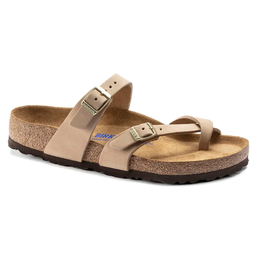 Birkenstock Women's Mayari Soft Footbed Nubuck Leather (Sandcastle)