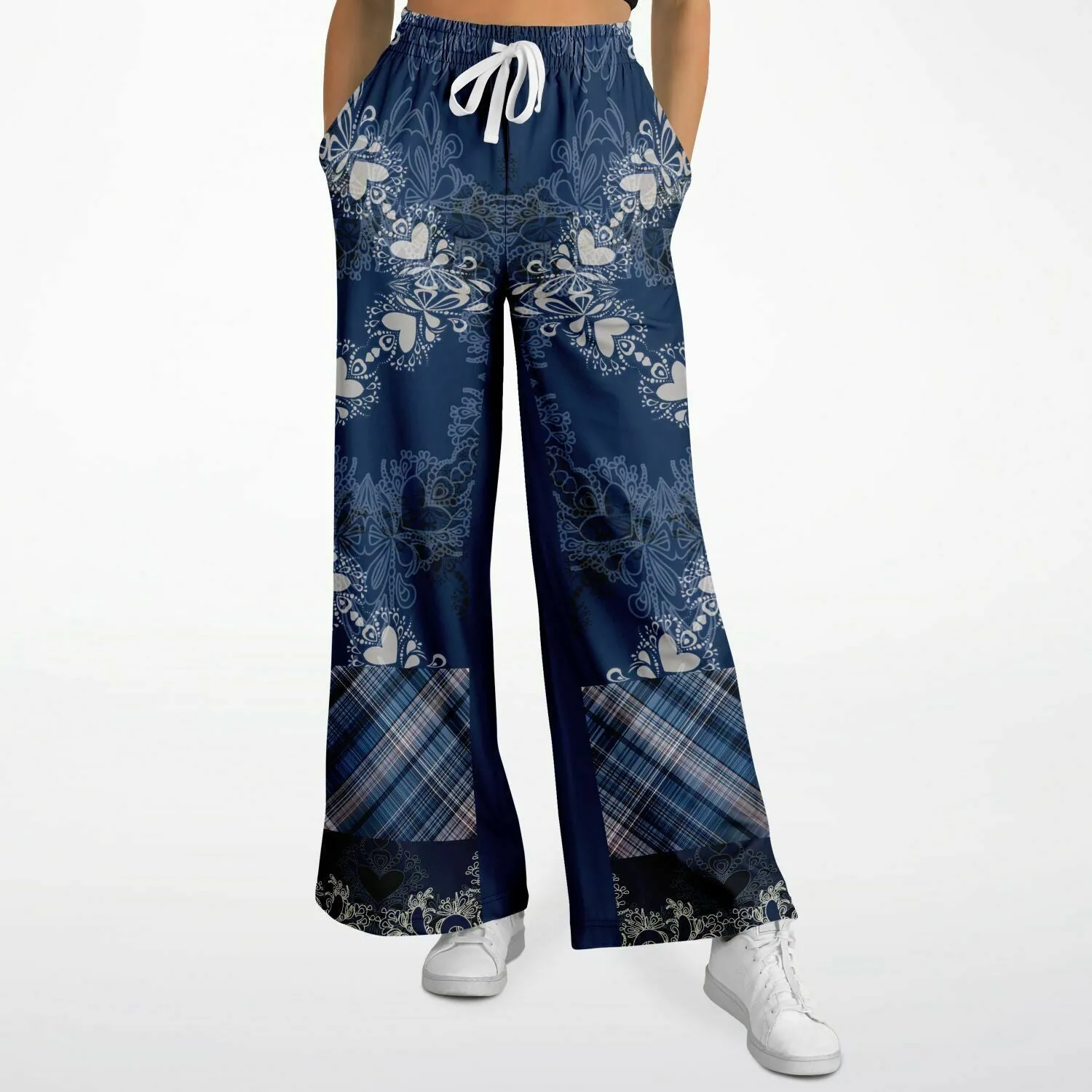 Blue Mystic Eco-Poly Stretchy Phat Bellbottoms