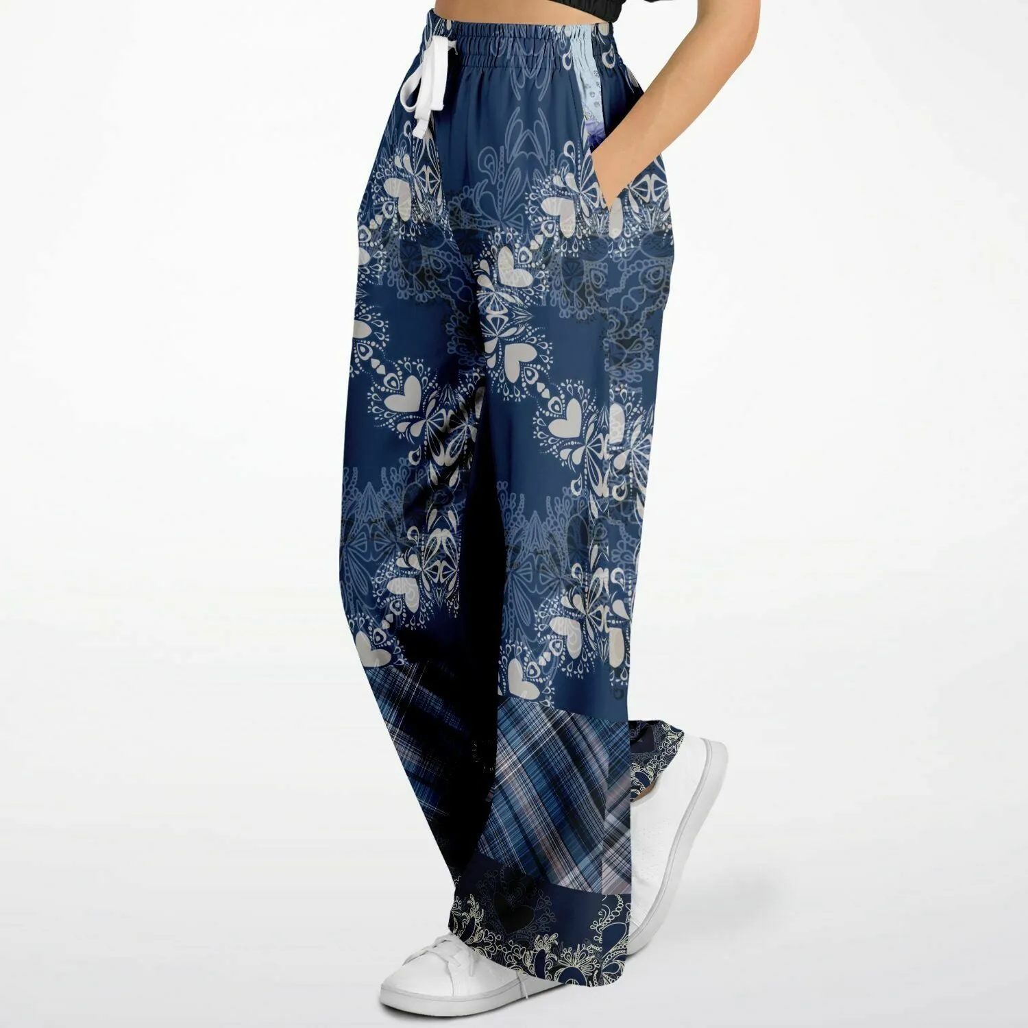 Blue Mystic Eco-Poly Stretchy Phat Bellbottoms