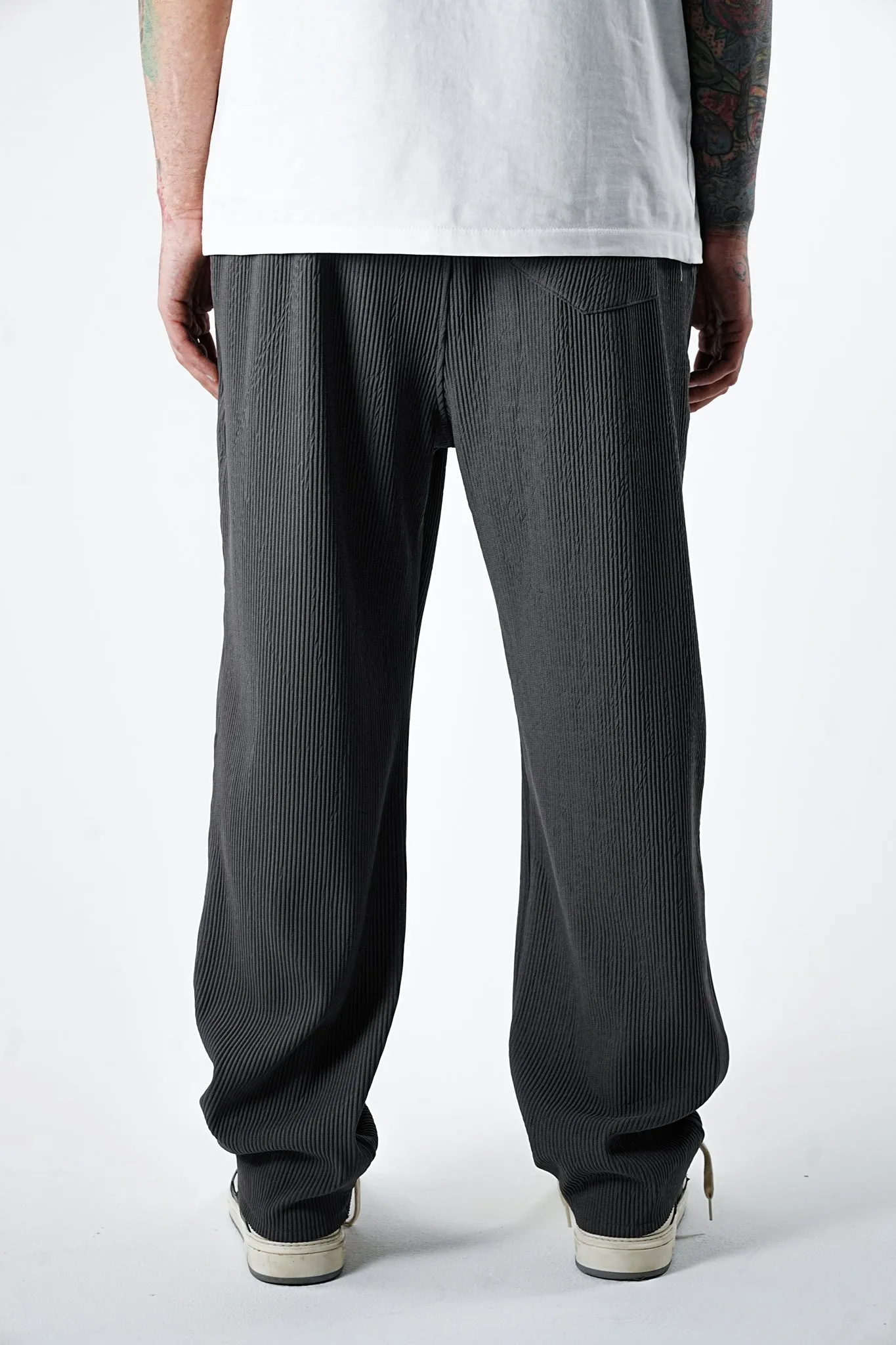 Cords Ash Grey Wide Fit Pants