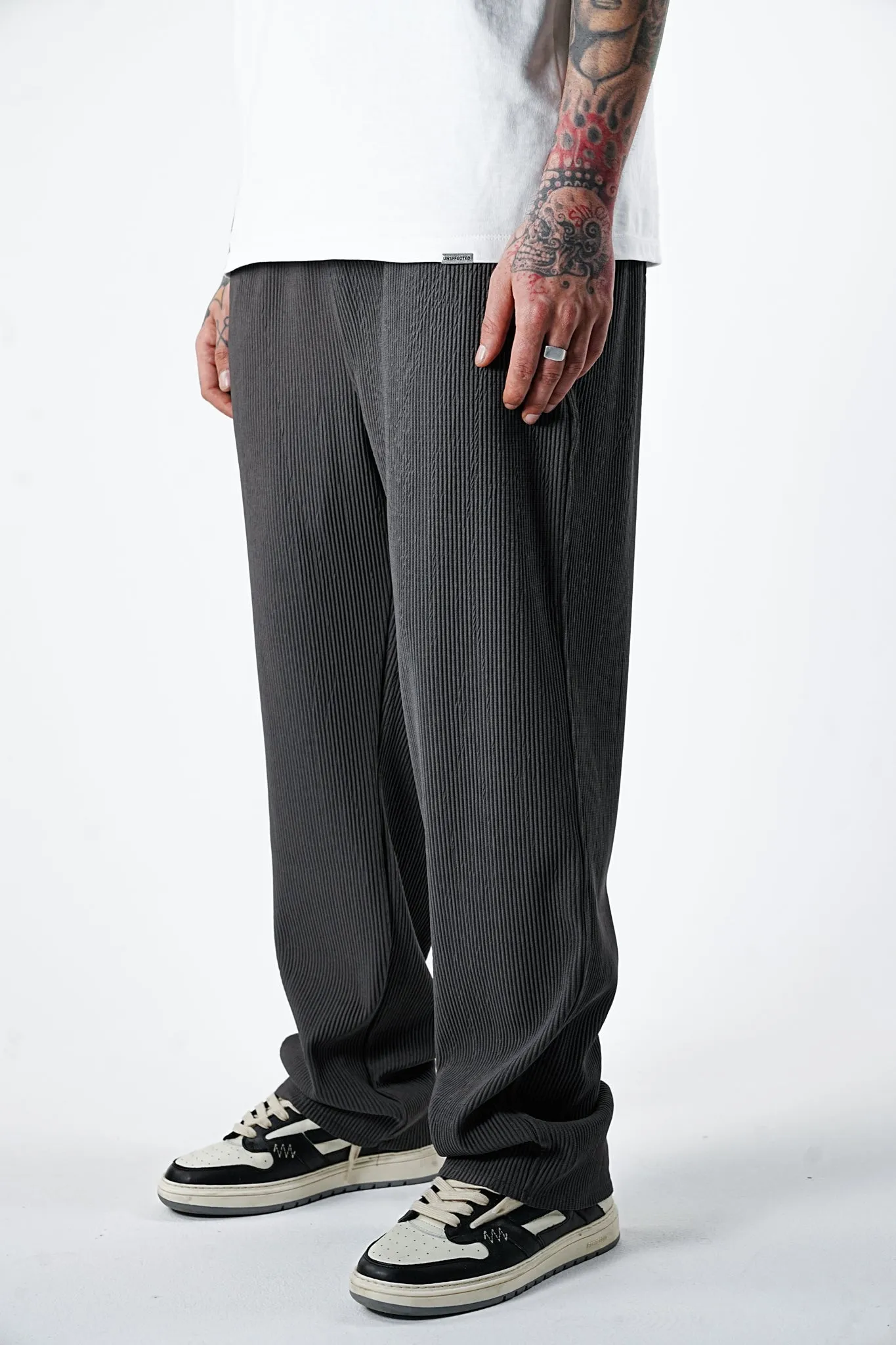 Cords Ash Grey Wide Fit Pants