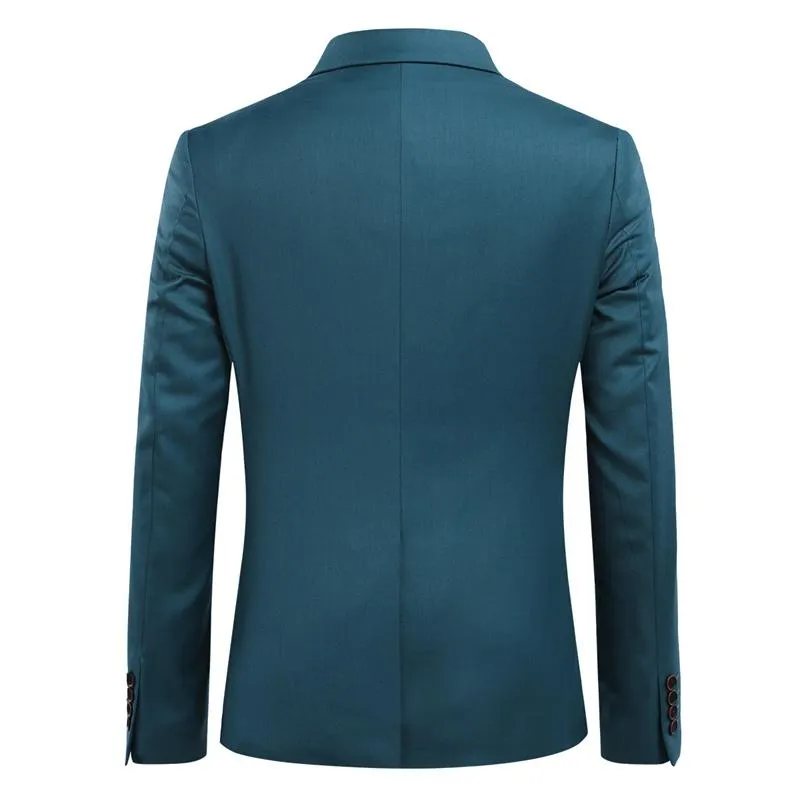 DarkCyan 3-Piece Suit Slim Fit Two Button Suit