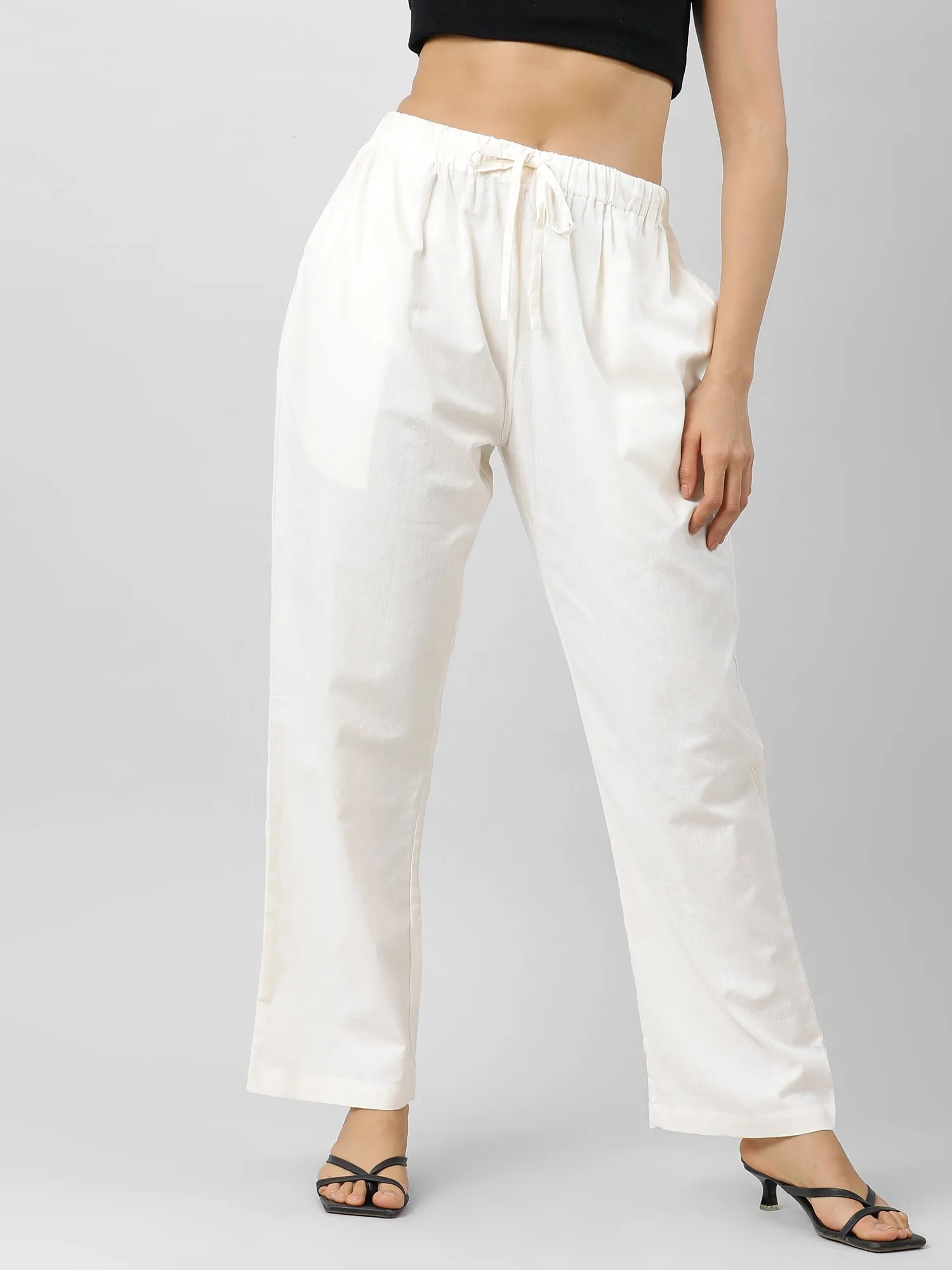 Easy Breezy Off White Holiday Pants