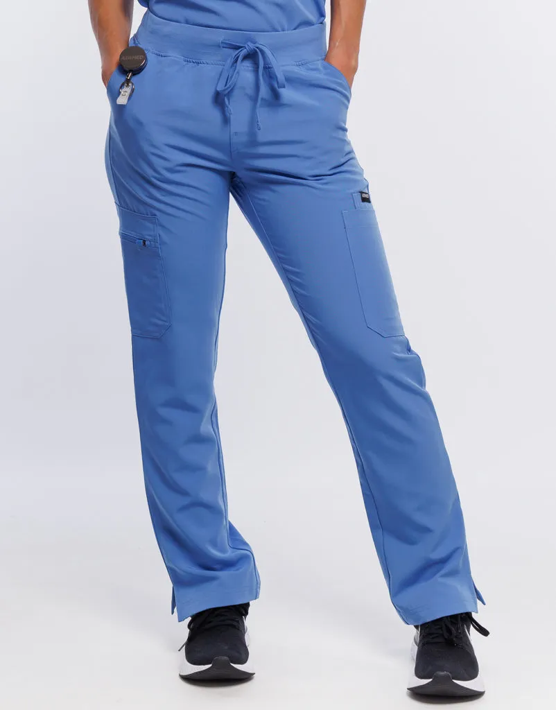 Essential Multi-Pocket Scrub Pants - Ceil Blue