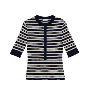 Fisher Top in Navy & White