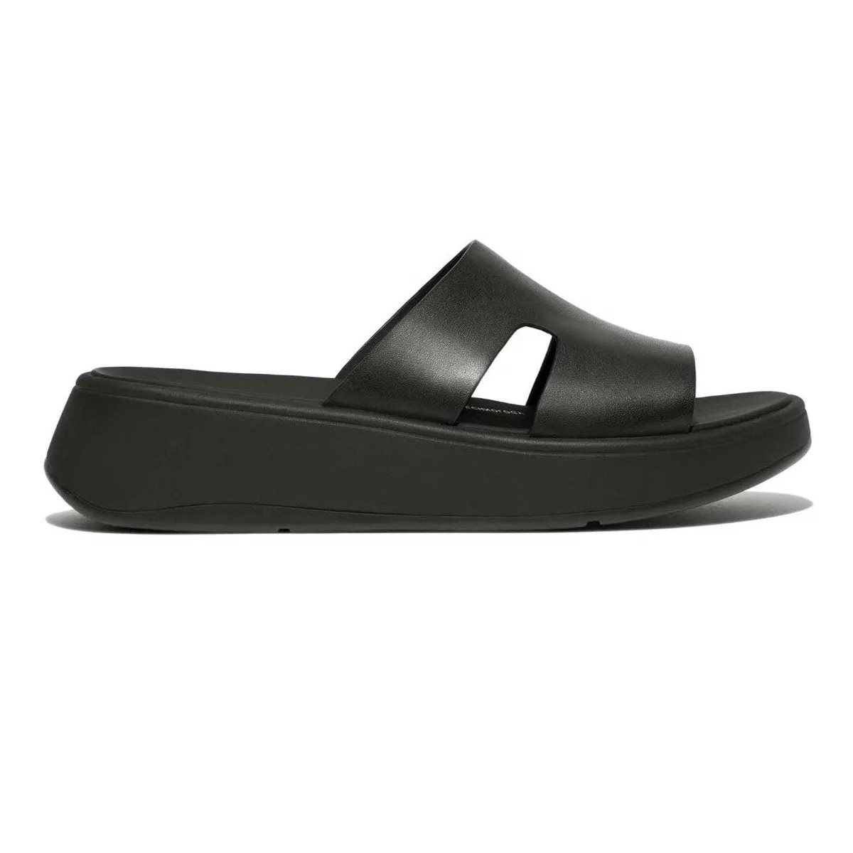 FitFlop Women's F-Mode H Bar Slide Black Leather