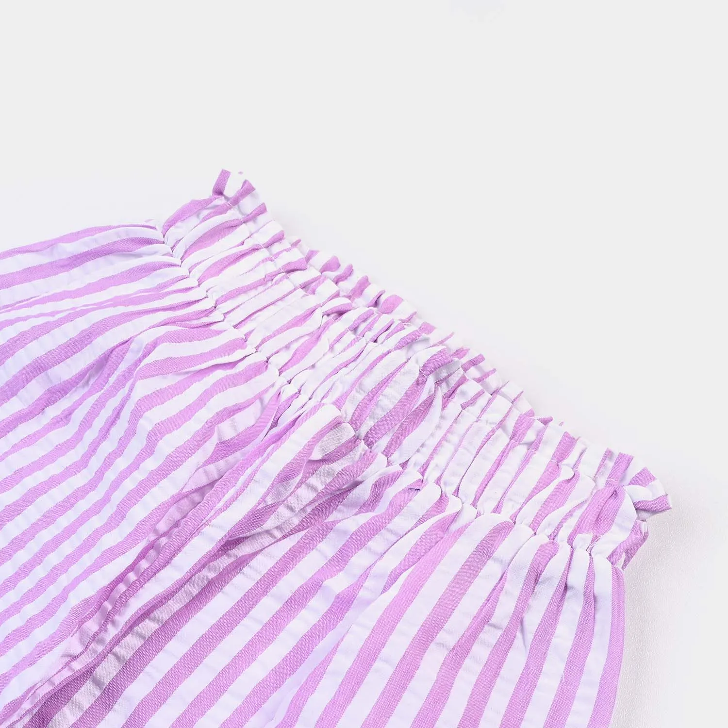 Girls Cotton Pant Lilac-L.Stripe