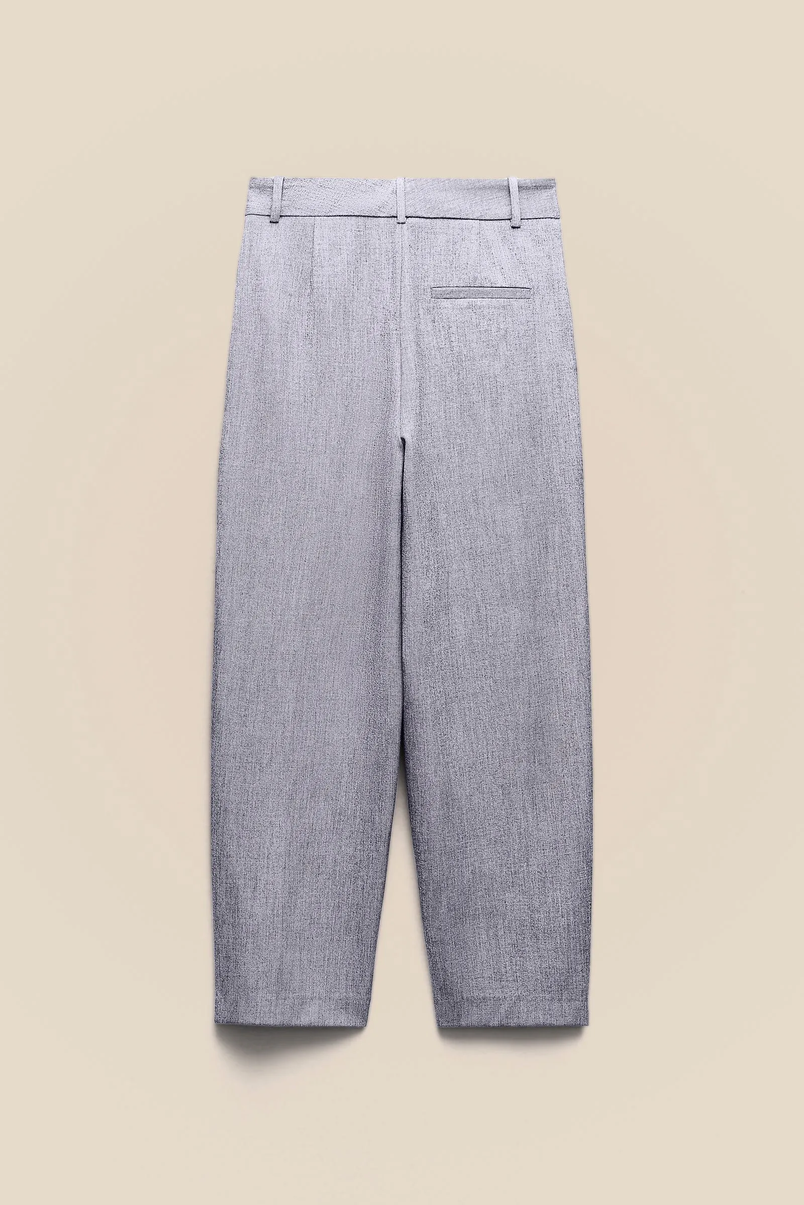 Grey Modern Pleat Closure Pants