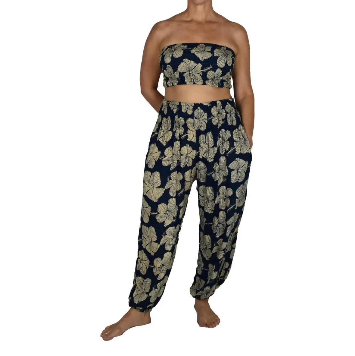 Hibiscus Pants with Bandeau Top (one size)