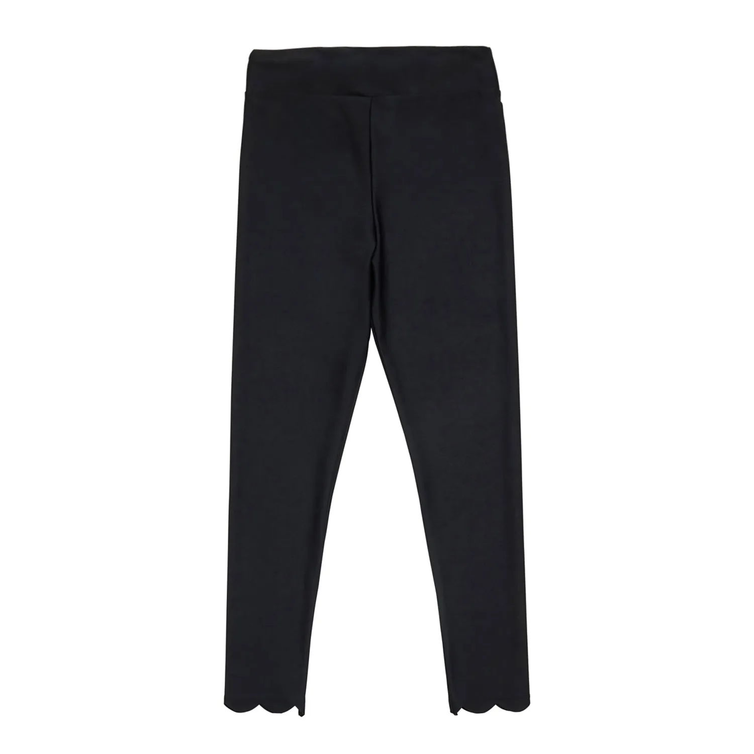 Jamie: Scalloped 7/8 Leggings in Black