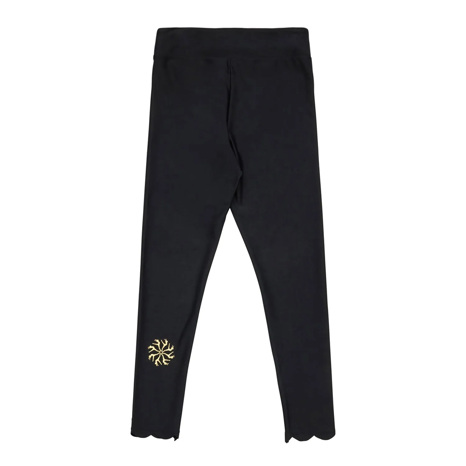 Jamie: Scalloped 7/8 Leggings in Black