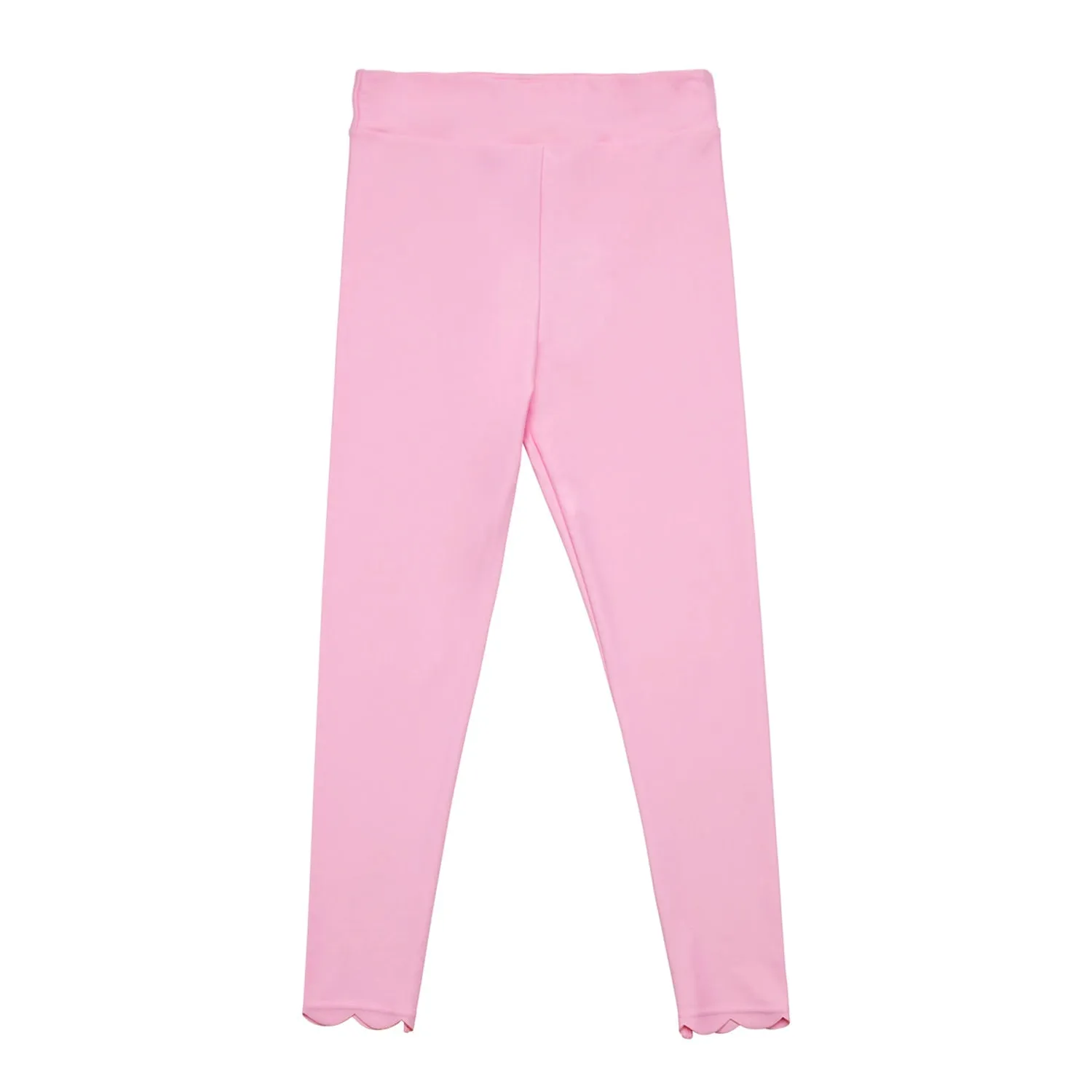 Jamie: Scalloped 7/8 Leggings in Pink