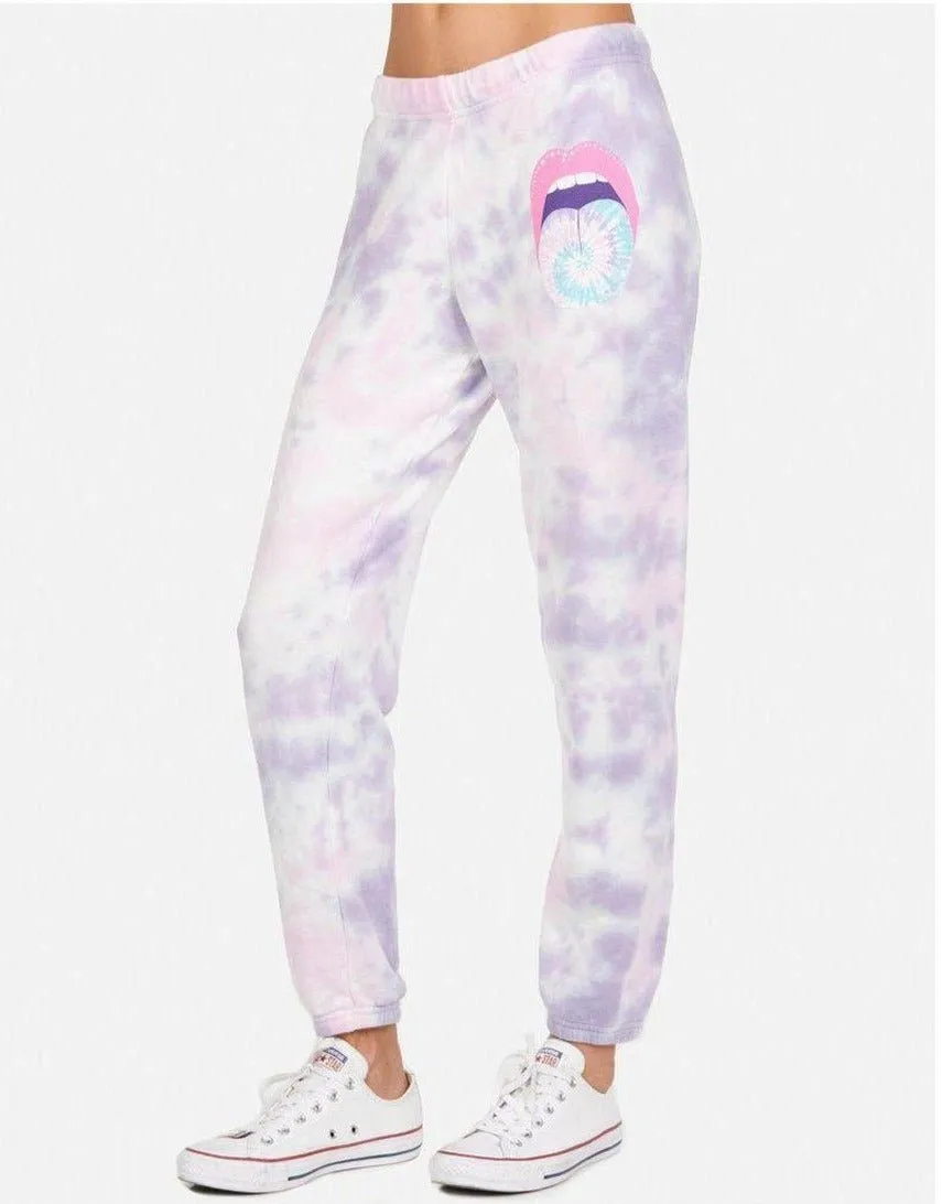 Lauren Moshi Brynn Tie Dye Tongue Sweatpants