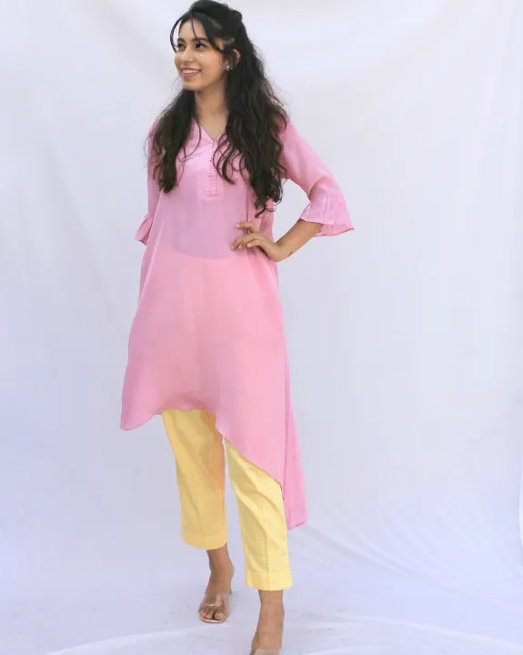 Mauve Aline Women's Cotton Kurta