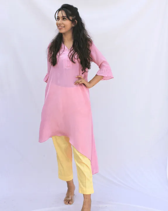 Mauve Aline Women's Cotton Kurta