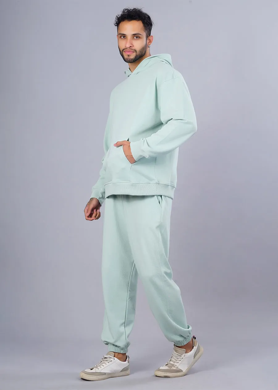 Men Premium Terry Co-ord Set - Mint Green