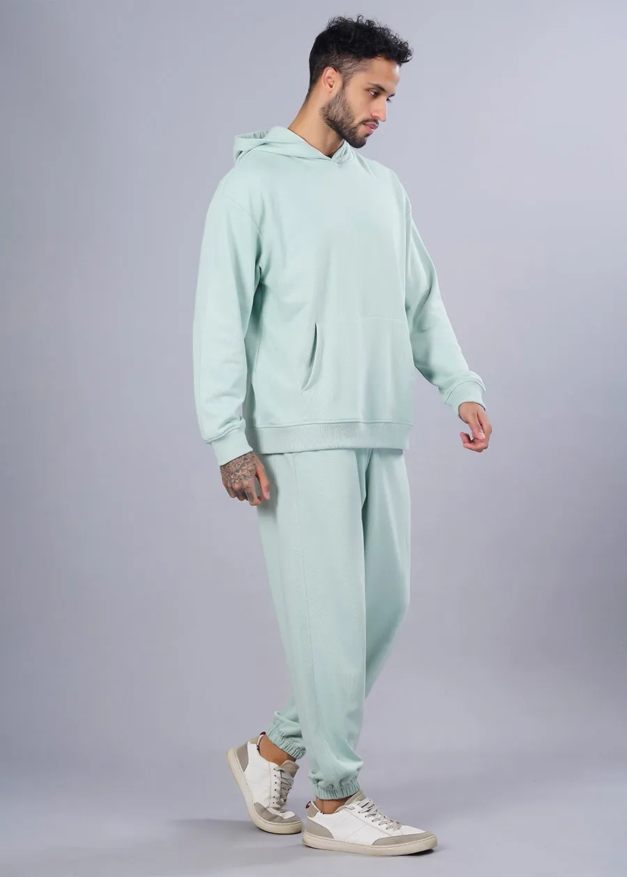 Men Premium Terry Co-ord Set - Mint Green