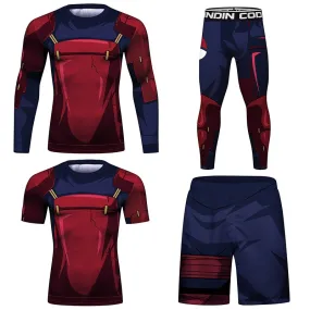 Naruto 'Madara' Elite Four Piece Compression Rash Guard Fight Set