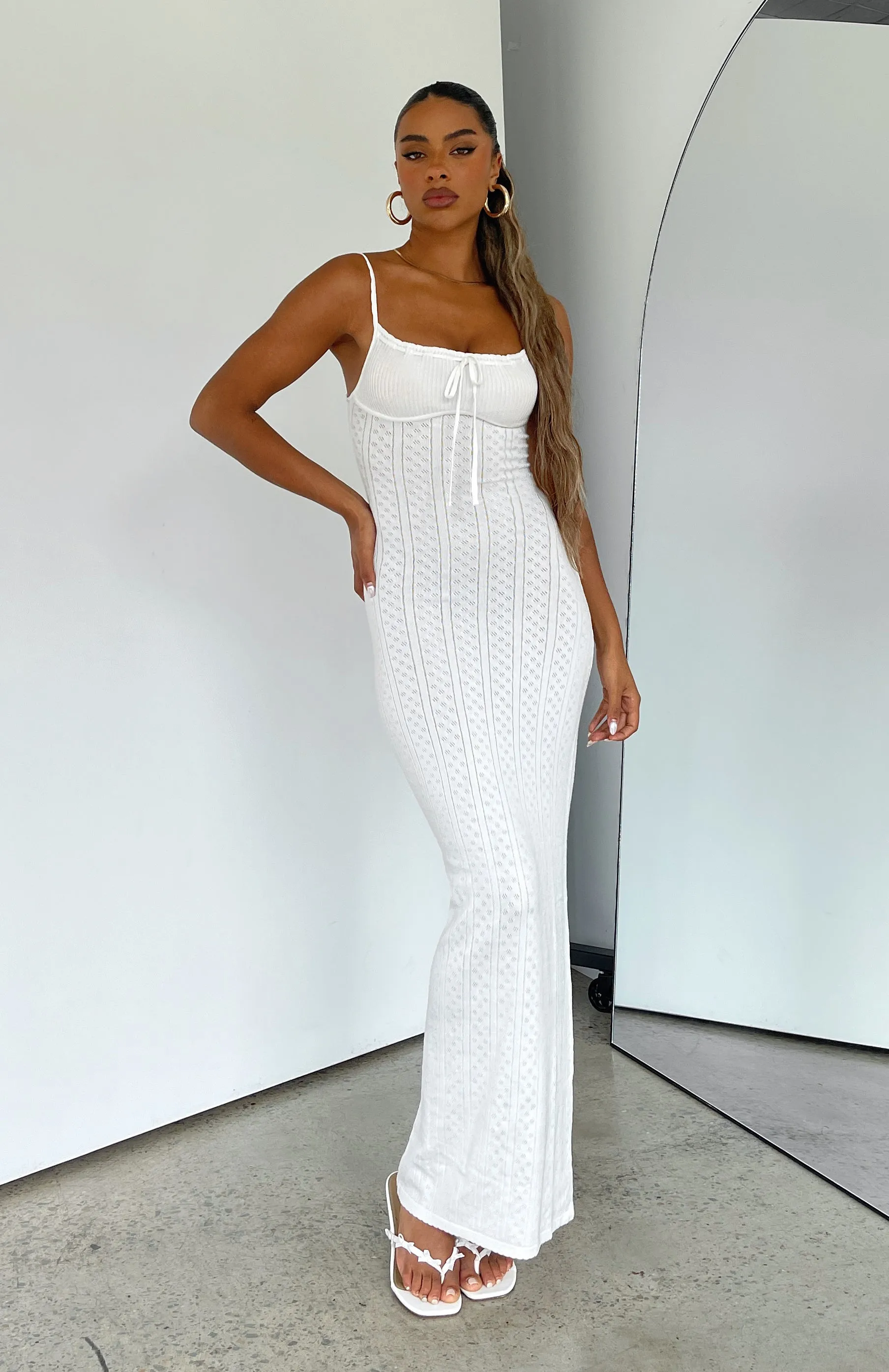 No Explanation Maxi Dress White