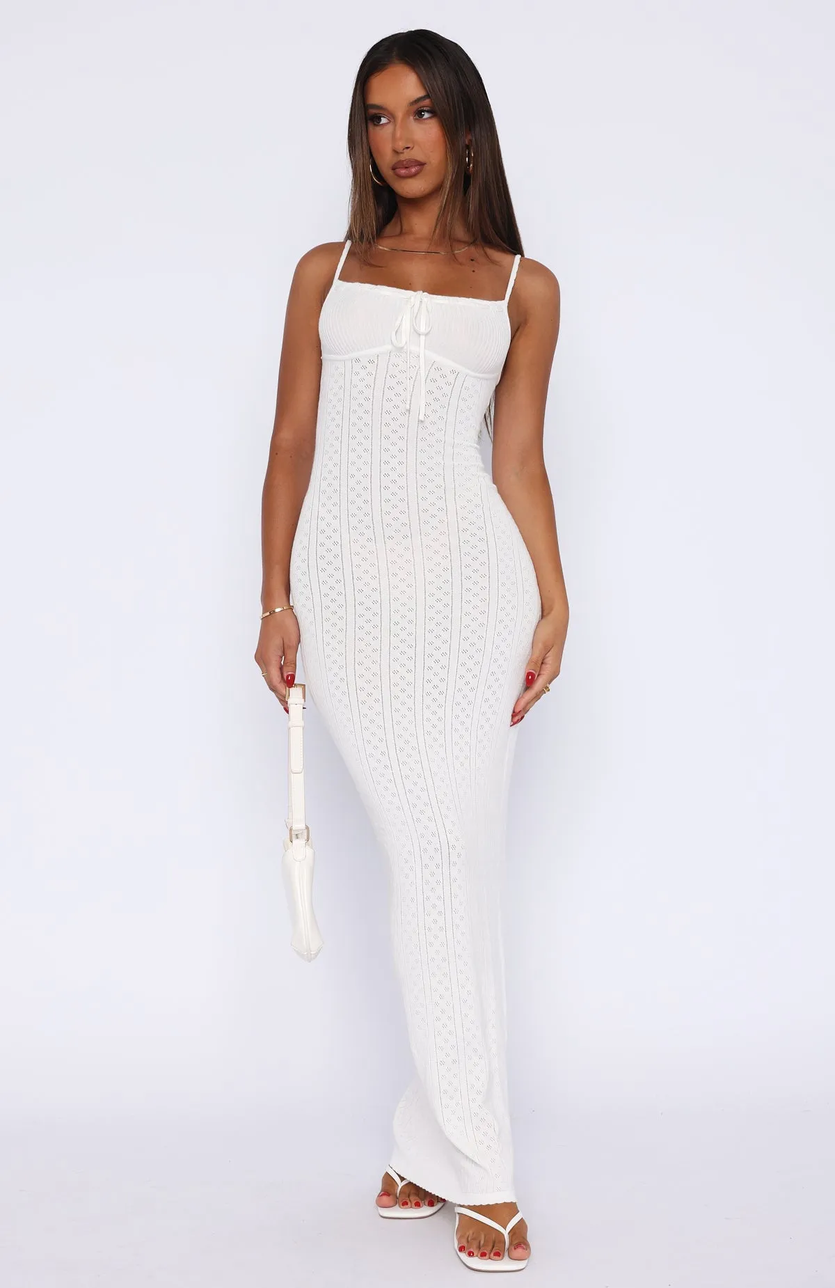 No Explanation Maxi Dress White