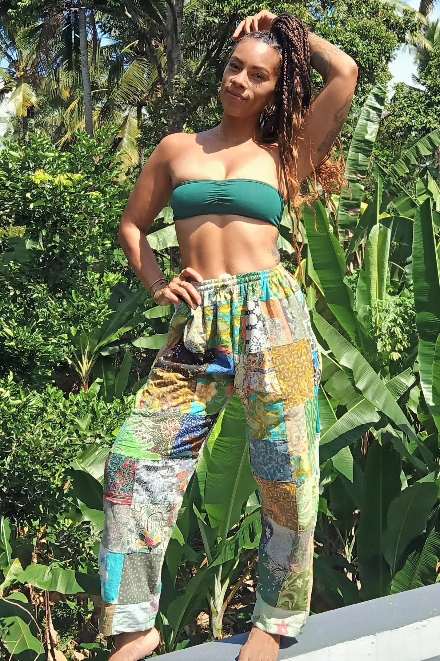 Patchwork Pants Greens