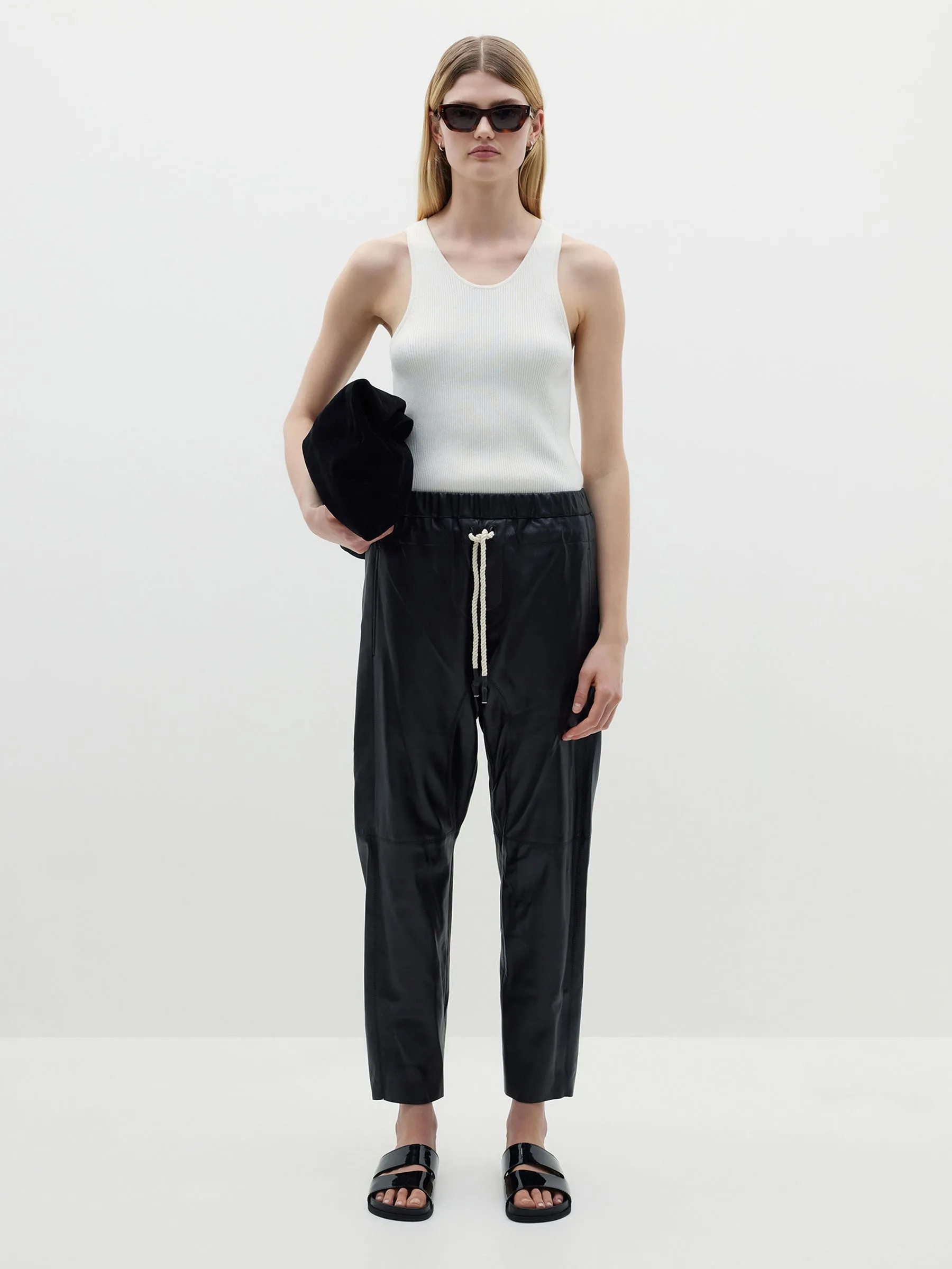 relaxed leather pant ll