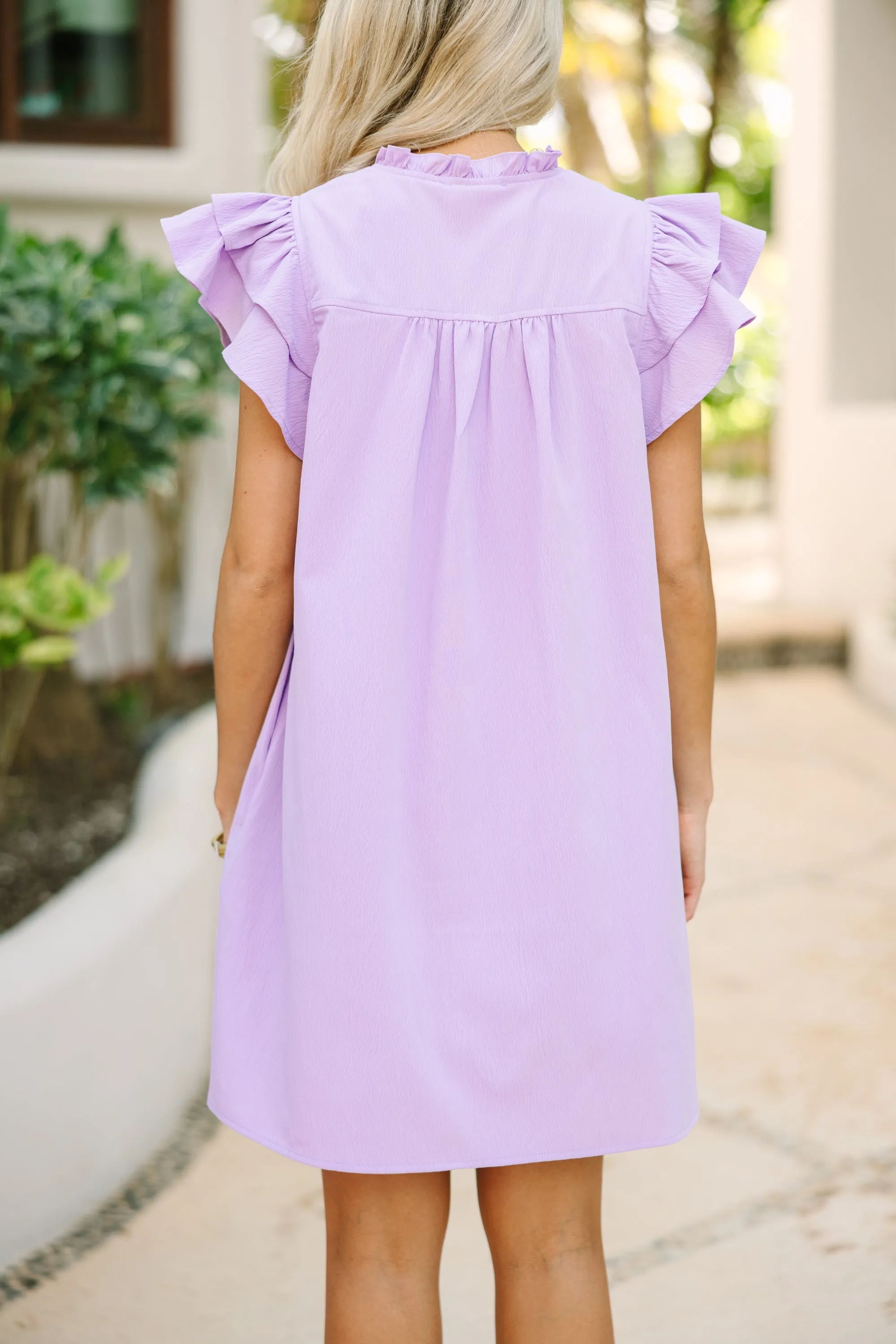 Rise To The Occasion Lilac Purple Ruffled Dress