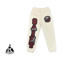 Saint Vanity Logo Sweatpants Cream