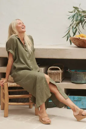 Studio Shirt Dress - Khaki