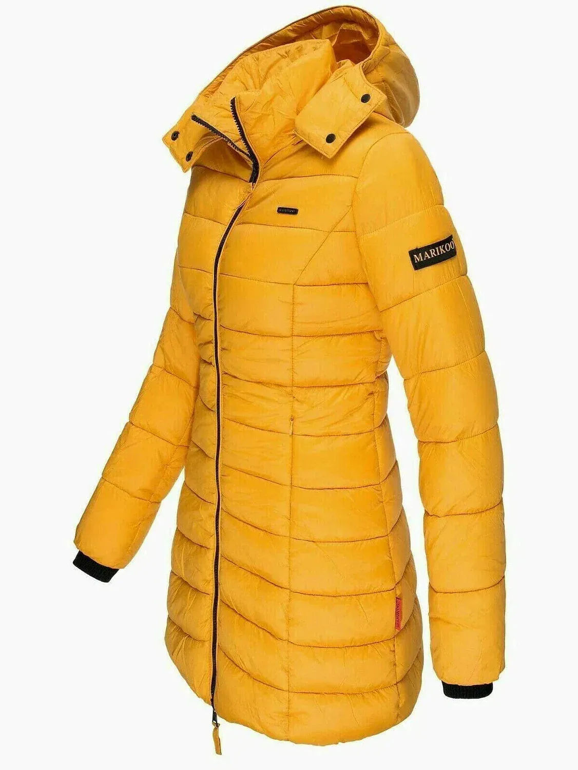 Stylish and Cozy Women's Mid-Length Quilted Puffer Coat with Windproof Features